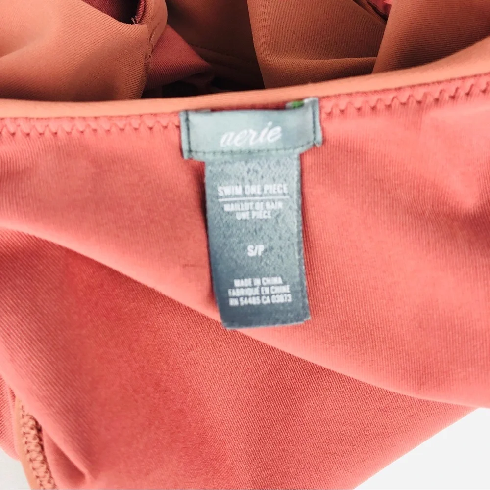 aerie Mauve Pink One-Piece Swimsuit with Side Cutouts